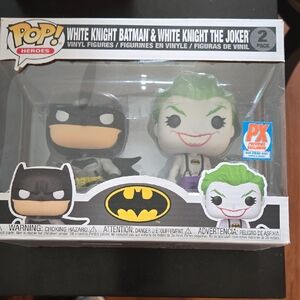 Funko Pop! White Knight Batman & White Knight Joker - White, Black, Green